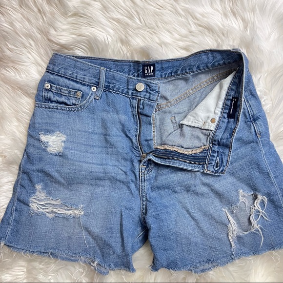 VTG GAP Distressed Midi Bermuda Jean Shorts - Picture 11 of 12